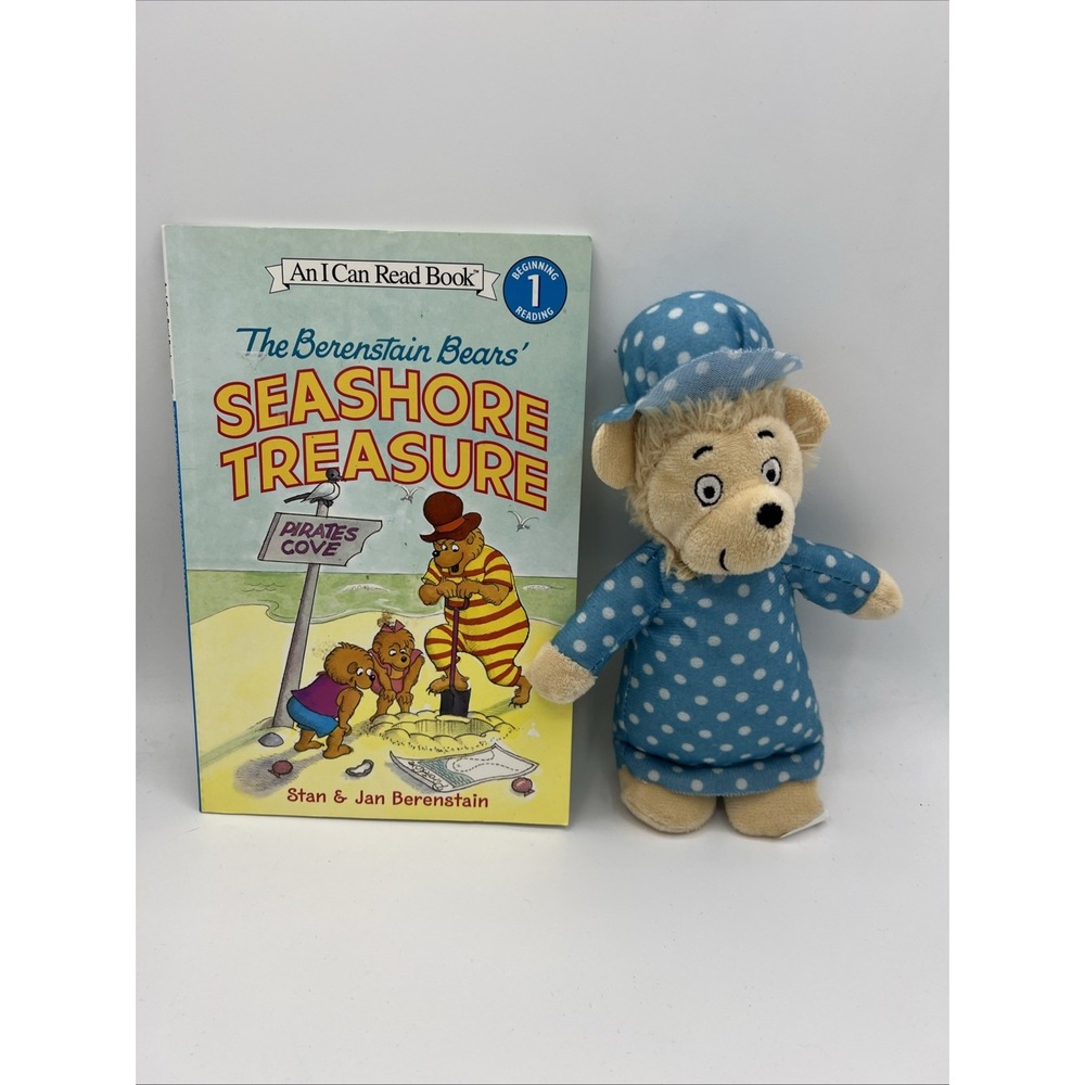 The Berenstain Bears Mama Bear 9" Plush & Seashore Treasure Book Bundle Set